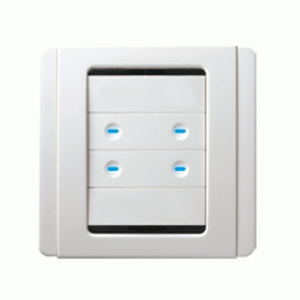 4‑gang push‑button module with IR, white electric